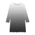 thumbnail image 4 of Odeerbi Kids Girls Skater Twirl A-Line Dress Long Sleeve Pleated Dancing Dress Spring Fall Gradient Dress Stretchy Twirly Skater School Recital Dress Kids Clothes Black, 4 of 5