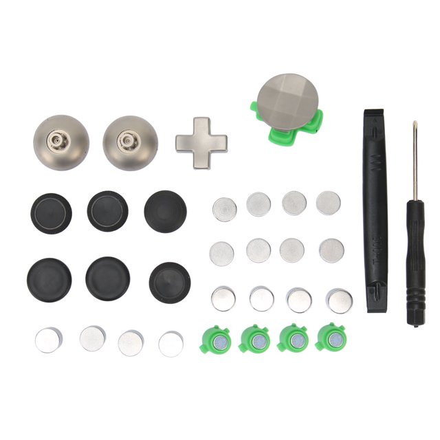 Reemplazo de botones de metal para controlador P, piezas de repuesto de botones de metal magnéticos 33 en 1 para controlador P Gamepad Reemplazo de botones de metal Tecnología de vanguardia