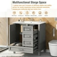 thumbnail image 4 of Armoire de Rangement de Salle de Bain 30 Pouces avec Porte à Fermeture Douce et 3 Tiroirs, Ensemble Combiné avec Évier, 4 of 9