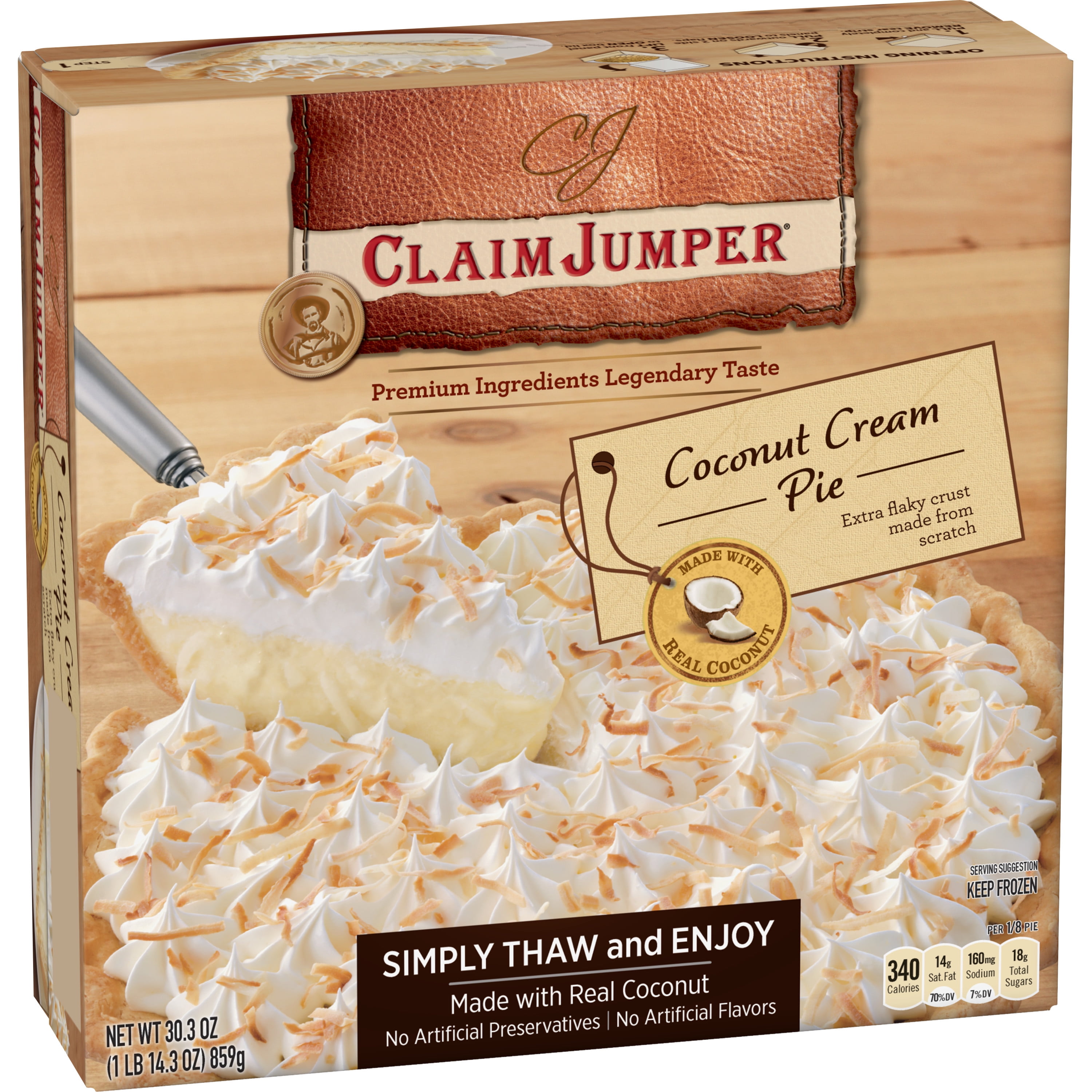 Claim Jumper Coconut Cream Pie Frozen Dessert, 30.3 Ounce