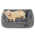 thumbnail image 1 of Feandrea Cama para Perros, Sofá para Mascotas, 90 x 75 x 25 cm, Bordes Elevados, Fondo Antideslizante, Funda Extraíble, L, para Perros Medianos, Gris Claro MPGW11GG, 1 of 9