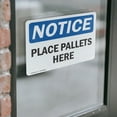 thumbnail image 4 of (2 Pack) Place Pallets Here OSHA Notice Sign 5 Inch X 3.5 Inch Vinyl Label Decal Sticker Weather Resistant, UV Protected for Workplace, Business, and Construction Site, Made in the USA, 4 of 7
