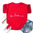 thumbnail image 4 of Baqcunre Valentine'S Day Shirts For Women Short Sleeved Printed Fashion Pattern Classic Loose Crewneck Top T Shirt(Red S-XXL),Womens Tops Graphic Tees For Women Shirts For Women Womens Clothes, 4 of 4