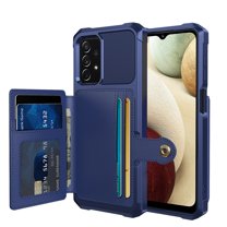Tarise Galaxy A13 5G Wallet Case, RFID Blocking Card Holder Slot Kickstand Magnetic Button Closure Women Men Heavy Duty Shockproof Rugged Back Case Cover for Samsung Galaxy A13 5G 2021, Darkblue