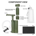 thumbnail image 5 of Tomshine Water Purification System for Survival - Lightweight Hand-Pump Portable Water Filter for Backpacking Hiking Camping Water Filtration,Army green, 5 of 7
