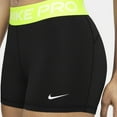thumbnail image 3 of Nike Womens Pro 365 3 Shorts Black/Volt Medium, 3 of 3