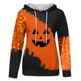 thumbnail image 1 of Chandail à Capuche Imprimé Décontracté Grande Taille pour Femmes Halloween Manches Longues Confortable, 1 of 4
