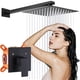 thumbnail image 1 of Sistema de Ducha de Lluvia - Regadera Negra, Juego de Mezclador de Ducha de Techo para Baño, Cabezal de Ducha de Lluvia de Alta Presión con Combinación de Válvula de Mezcla Aproximada, 1 of 9