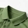 thumbnail image 6 of GrmtClth Men's Classic Polo Shirt Short Sleeve Button Placket Golf Shirt Casual Business Casual Top Breathable Quick Dry Tennis Shirt Workwear Blouse Army Green XL, 6 of 8