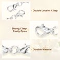 thumbnail image 3 of Bracelet Extender, 4Pcs - Double Lobster Claw Clasps Necklace Extenders, Connector Extension Clasp and Closure for DIY Making Jewelry Chain (25mm/0.98", Bright Silver), 3 of 6