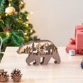 thumbnail image 4 of Figuras y estatuas de animales del bosque de madera para decoración del hogar, esculturas de arte de pared de oso estético 3D para decoración de mesa central de sala de estar, rúst, 4 of 5
