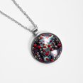 thumbnail image 4 of Hearts Battle Elegant Glass Circular Pendant Necklace - Stunning Jewelry for Women, 4 of 5