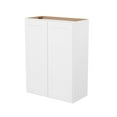 thumbnail image 2 of Furinno Shaker Wall Kitchen Cabinet 2-Doors 2-Shelves, Ready to Assemble, 12 D x 27 W x 36 H, White, 2 of 9