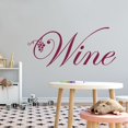 thumbnail image 2 of WINE - Easy To Apply Wine Lettering Art Quote Decoration Grapevine Fruit Design Removable Home Living Room Bar Vinyl Wall Decal Sticker 10" x 4", 2 of 5