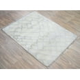 thumbnail image 4 of 4x6 White and Silver Handmade Moroccan Design Area Rug | TRD171746, 4 of 10