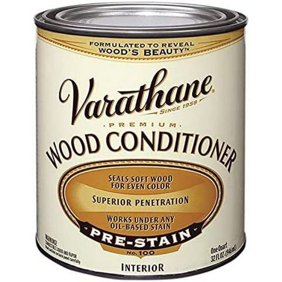 Rust-Oleum Varathane Oil-Based Interior Wood Conditioner Clear - Durable - 1 Quart, Pack of 1