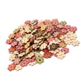 thumbnail image 1 of Wood Flower Buttons, Mixed Random Flower Vintage Wooden Buttons For DIY Clothing Accessories Sewing Craft, 1 of 8