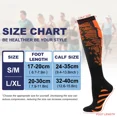 thumbnail image 2 of 1Pair New Compression Socks 20-30mmhg High Stockings Men Women Sports Socks for Marathon Cycling Football Varicose Veins (Blue,L-XL), 2 of 6