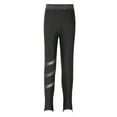 thumbnail image 2 of Manyakai Kids Girls High Waist Sparkly Rhinestones Figure Skating Practice Leggings Athletic Dance Black 10, 2 of 6