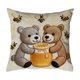 thumbnail image 2 of Uuiauoio Cute Animals Decorative Throw Pillow Cover , Animals Family Animals Outdoor Pillow Cases Square Standard Cushion Cover for Sofa Couch Bed Car 17.72x17.72 inch, 2 of 6