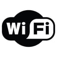 thumbnail image 1 of Señalamiento: "Zona Wi-Fi / Internet gratuito", en color blanco y negro. Impreso sobre plástico estireno calibre 40, medidas: 20 x 20 cm, para interior y exterior. Letrero, Señal informativa cuadrada., 1 of 4