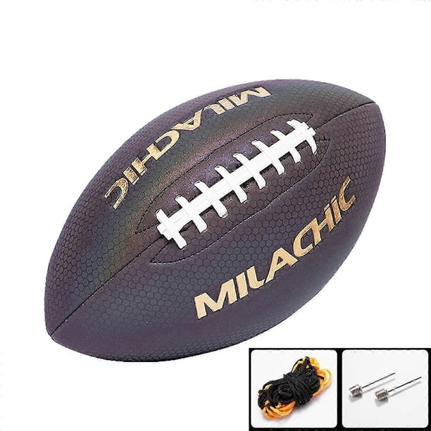 Glowing Soccer Footballs Handball Pump Competition Training Ball Rugby Balls Black Durable Holiday Gift 26-27s