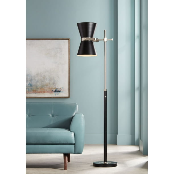 Possini Euro Design Mid Century Modern Floor Lamp Black And Mid Century Modern Floor Lamp Black