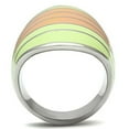 thumbnail image 3 of Luxe Jewelry Designs Women's Stainless Steel Ring with Multi Color Epoxy - Size 8 (Pack of 2), 3 of 4