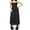 Black, variant on Gupgi Women Slip Dress Spaghetti Straps Backless Black Lace Trim Floral Dress Summer Long Dresses