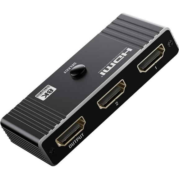 KSRplayer HDMI Switch 8K 60Hz, HDMI 2.1 Switcher, 4K@120Hz Aluminum Splitter