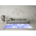 thumbnail image 3 of Ahgly Company Machine Washable Indoor Square Abstract Blue Modern Area Rugs, 7' Square, 3 of 4