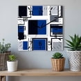 thumbnail image 6 of Blue Grey Geometric Wooden Wall Clock Silent Non Ticking, Abstract Art Irregular Contemporary Square Wall Clocks Battery Operated, Decor Clock for Home Office, Living Room, Kitchen, 12 Inch, 6 of 9