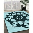 thumbnail image 2 of Ahgly Company Indoor Round Patterned Medium Teal Green Area Rugs, 6' Round, 2 of 6