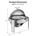 thumbnail image 2 of Bingirl Ensemble de Buffet à Plateau Roulé 6 Qt en Acier Inoxydable - Réchaud Rond pour Traiteur avec Couvercle, Support de Casserole à Eau, Porte-Carburant, 2 of 7