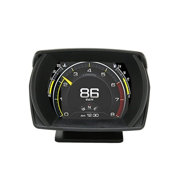 Car HUD Display, Multifunction Digital Speedometer Temperature Voltage  Meter OBD2+GPS Mode For OBD II Small Cars Diesel Vehicles 