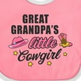 thumbnail image 4 of Inktastic Great Grandpa's Little Cowgirl with Cowgirl Hat and Boots Girls Baby Bib, 4 of 4