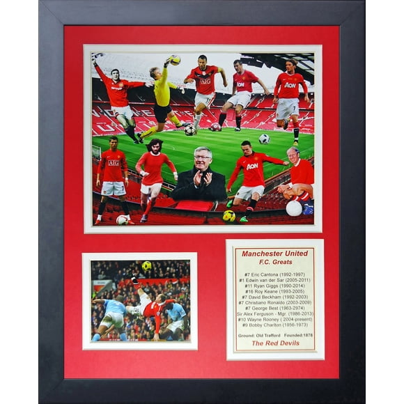 Legends Never Die Manchester United FC Greats Collage Photo Frame, 11" x 14"