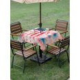 thumbnail image 4 of Outdoor Tablecloth with Umbrella Hole for Patio/Picnic/Party/Camping, Patriotic 250 Waterproof Table Cloth Square Cover Washable, American Flag 4th of July Independence (60"x 60"), 4 of 9