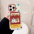 thumbnail image 4 of Cute polka dot puppy card holder Apple 15 promax mobile phone case iphone 14 suitable for 11 brackets 16 hand straps 12, 4 of 7