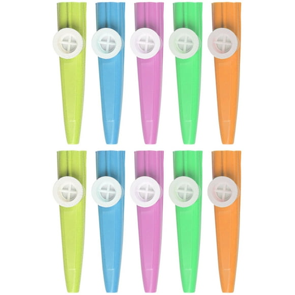 Miangastore Round Kazoo Musical Instrument Simple Design 10Pcs 4.4X1X0.6In