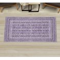 thumbnail image 1 of Geometric Decorative Rug, Antique Look Abstract Maze Like Polygonal Shapes Striped Design Art Pattern, Quality Carpet for Bedroom Dorm and Living Room, 6 Sizes, Pale Lavender, by Ambesonne, 1 of 1
