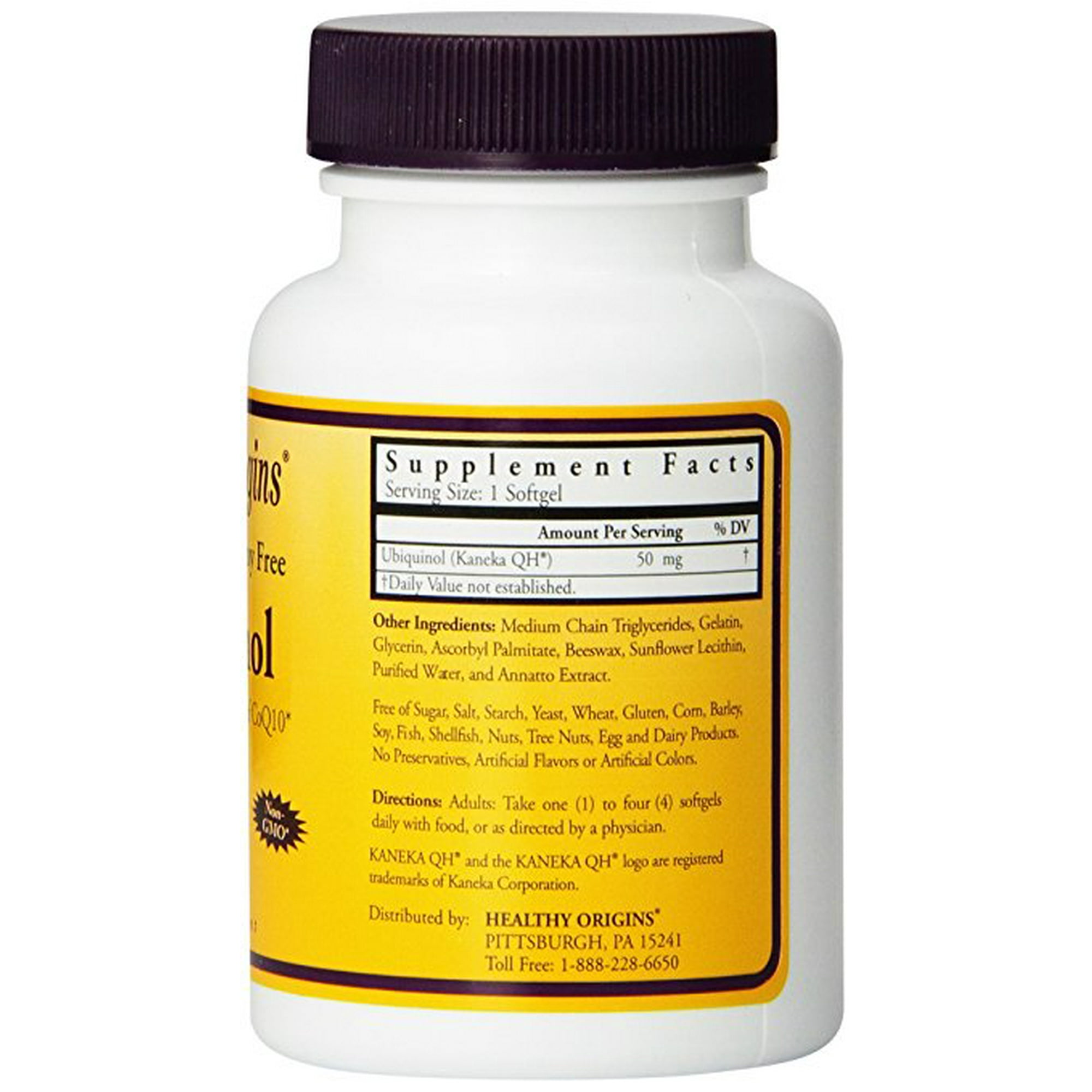 Healthy Origins Ubiquinol 50 Mg 30 Softgels Walmart Canada