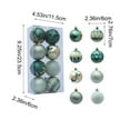 thumbnail image 3 of Hvmvliv 8-Piece Shatterproof Christmas Ball Ornaments Multiple Styles Tree Party Decorations Multicolor, 3 of 6