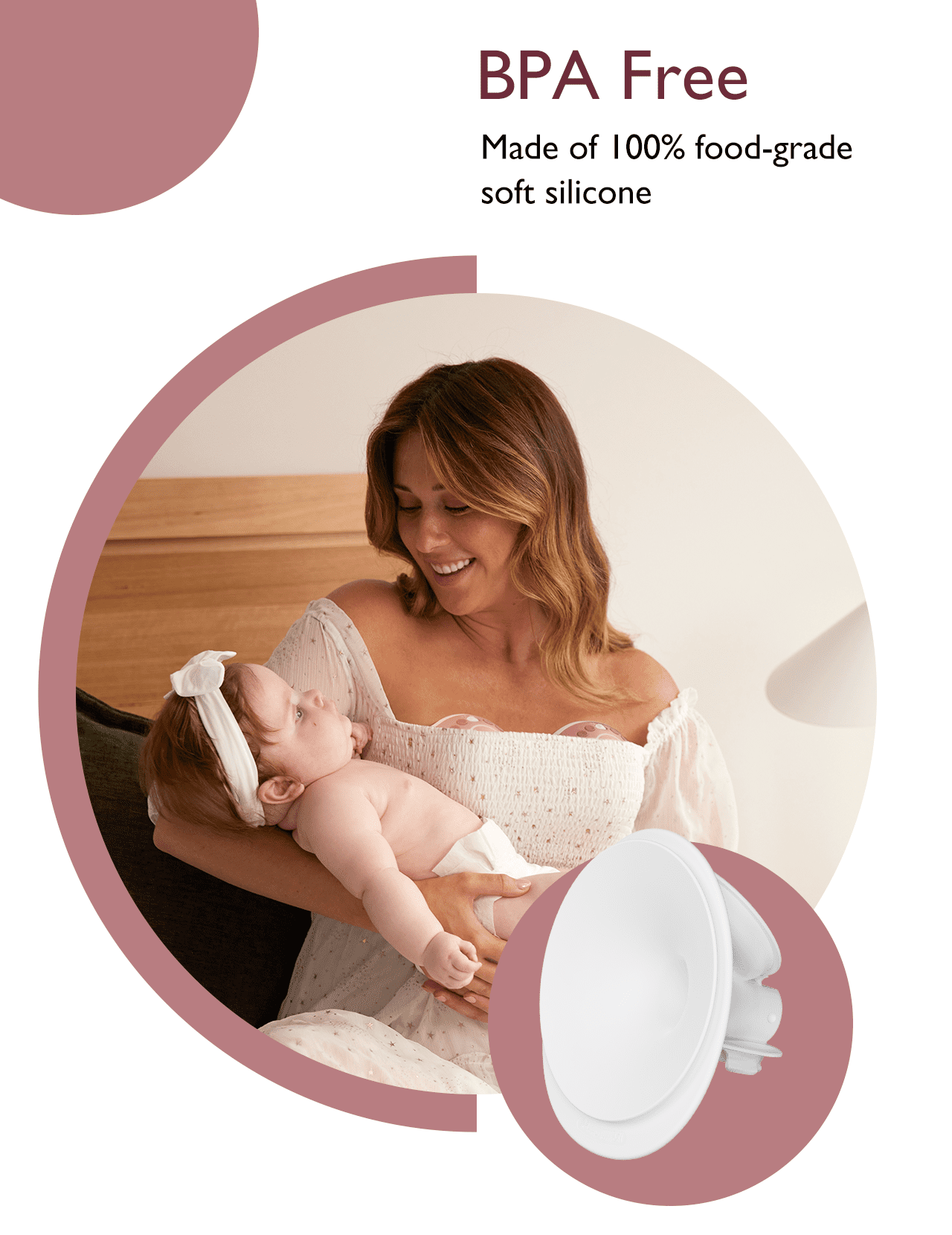 Momcozy Mobile Flow Breast Pump 24mm flange, Original Momcozy M9 Mobile Flow Breast Pump Replacement Accessories, 1PC