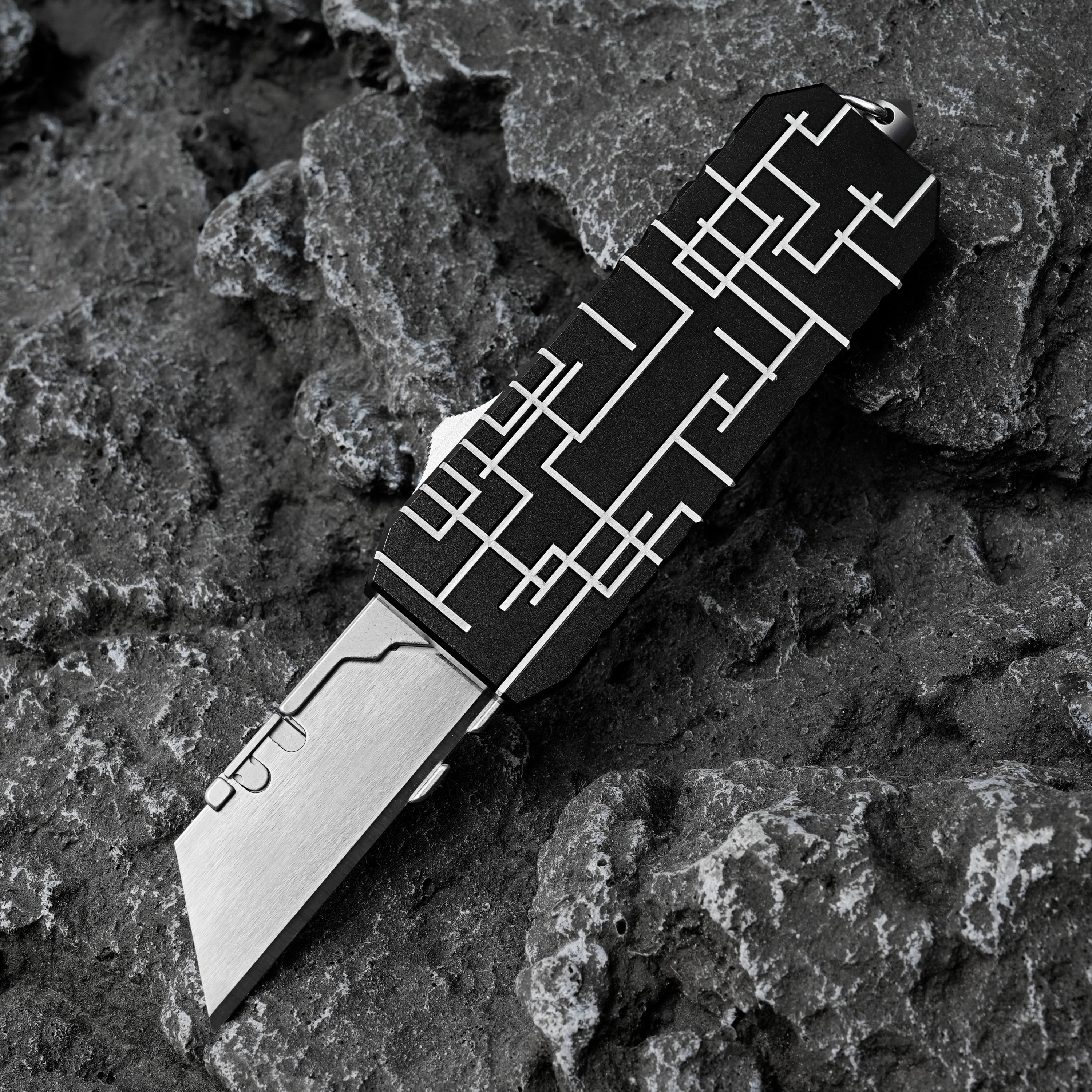Aluminum Alloy Utility Knife with Clip Multifunctional EDC Box Cutter Outdoor Pocket Knife 10pcs Carbon Steel Blades