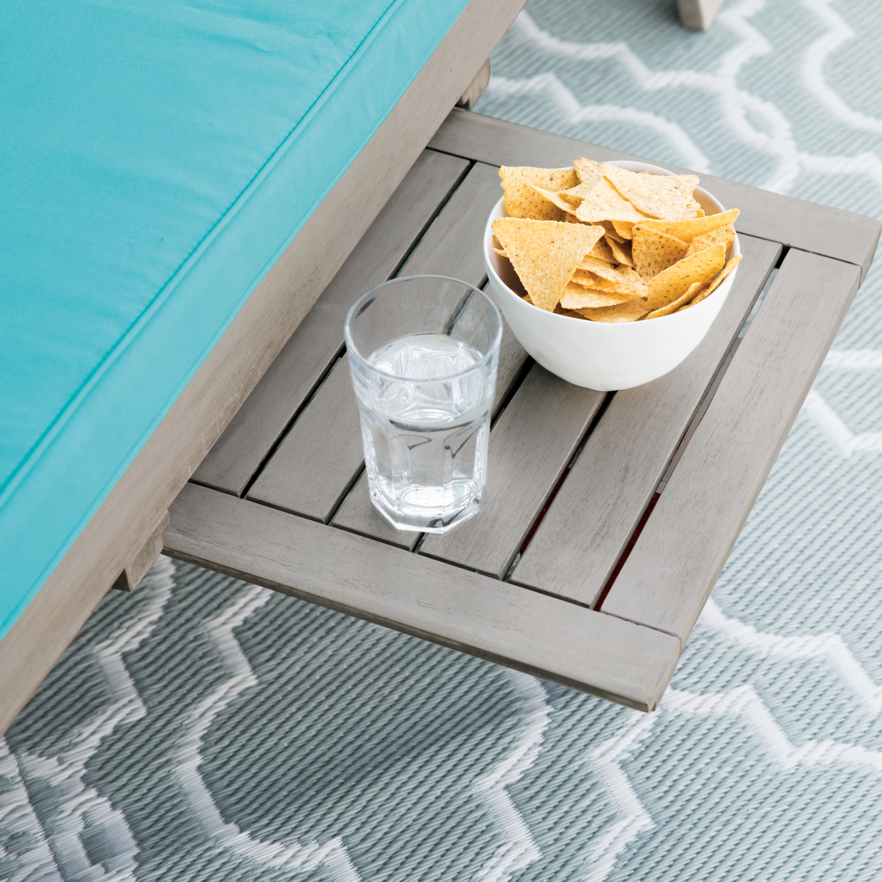 Furniture of America Kona Wood Modern Convertible Twin Daybed with Wheels up to 300 lbs, Gray and Blue