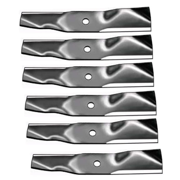 RAParts Set of (6) Standard Mower Blades Fits John Deere 54" Deck Replaces M115496