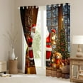 thumbnail image 3 of Manfei 3D Santa Claus Curtains Pack of 2 (42x84 Each) for Kids, Cartoon Bear Gifts Curtains Blackout, Happy New Year Bedroom Curtains, Window Curtains Room Decor, 3 of 6