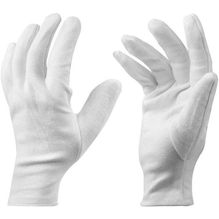 White cotton work sale gloves
