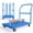 Blue | Two Brake Wheels + Two Universal Wheels, variant on Panapinka 2-in-1 Drywall Dolly Cart, Heavy Duty 2000LBS Capacity Panel Cart Dolly, 41x24 Inch Platform Truck with 1 Front and 4 Side Handrials, 5" Swivel Brake for Warehouse Garage Moving